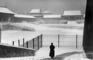 China, 1957. Forbidden city under the snow.