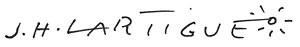 Donation Jacques Henri Lartigue signature
