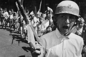 Children of Bab-el-Oued neighborhood celebrate the independence with fake weapons made of wood, Algiers, July 2nd 1962