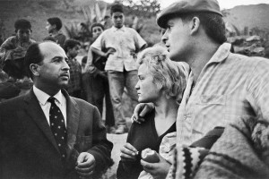 Krim Belkacem (à gauche), entre Trouna et Sétif, 17 juin 1962