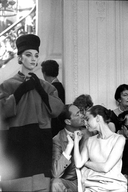 Audrey Hepburn and Mel Ferrer at a Christian Dior show, Paris, 1959