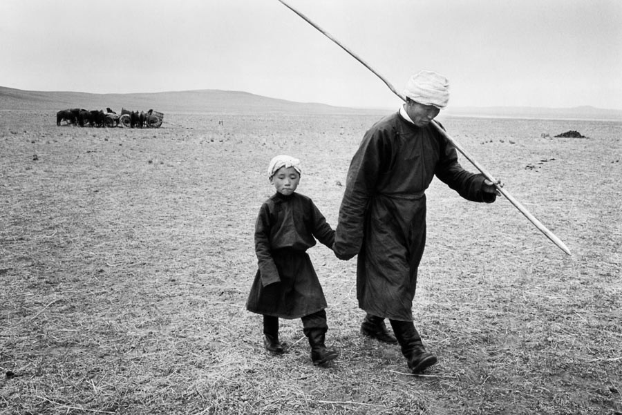 Father and son, Inner Mongolia, 1965