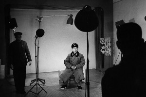 Soldier at a photographer's studio in Beijing, 1965