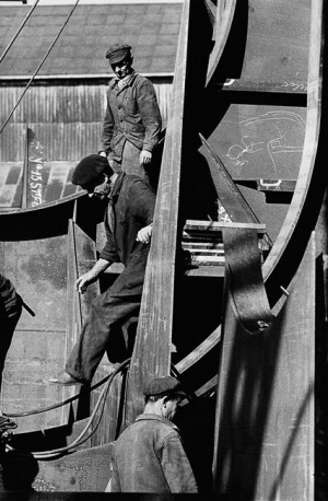 Chantier de construction du paquebot France, Saint-Nazaire, 1959