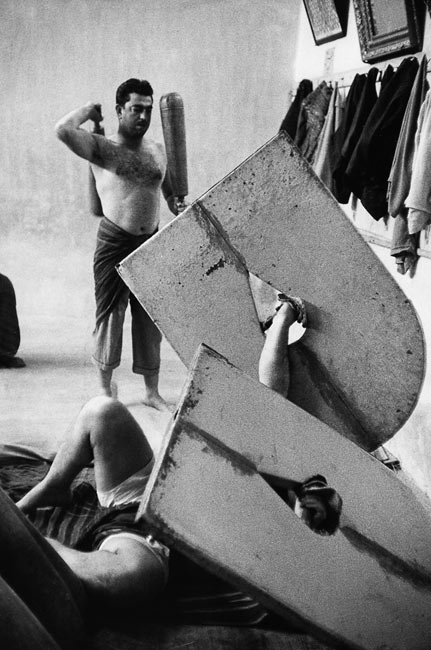 Lutteurs, Téhéran, 1955