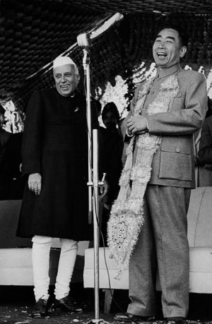 Jawaharlal Nehru et Zhou Enlai, Inde, 1956