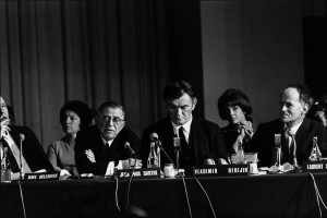 Jean-Paul Sartre at the Russell Tribunal, Stockholm, 1967