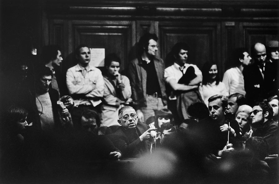 Jean-Paul Sartre in the Sorbonne, Paris, May 1968