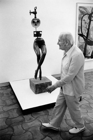 Joan Miro at fondation Maeght, France, 1980