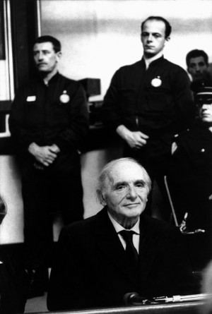 Klaus Barbie during his trial in Lyon, 1987