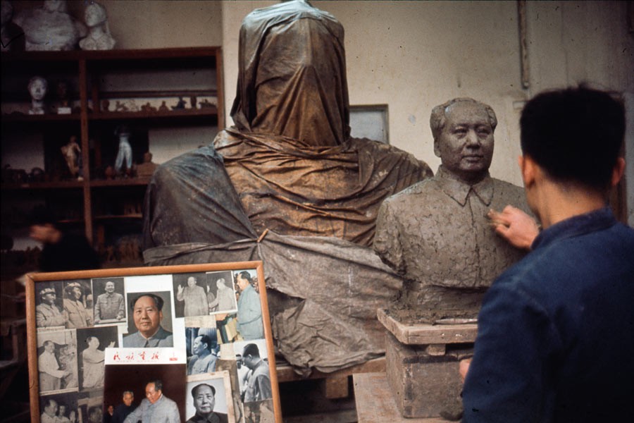 Sculpture d'un buste de Mao Zedong, Chine, 1965