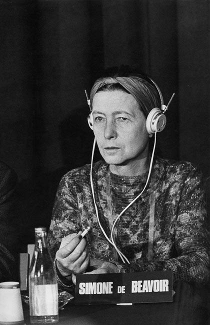 Simone de Beauvoir at the Russell Tribunal, Stockholm, 1967