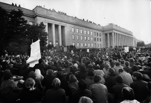 Manifestation contre la guerre au Vietnam devant le Pentagone, Washington, 21 octobre 1967